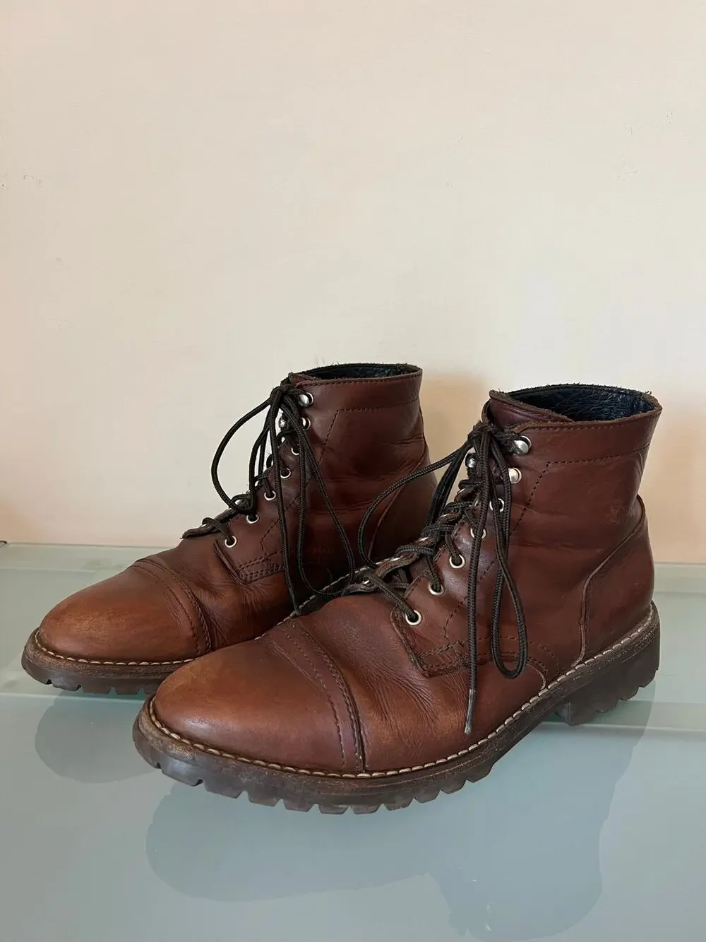 Thursday Boot Company men’s Everyday brown leather boots size 10 lace up shoes